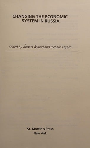 Changing the economic system in Russia