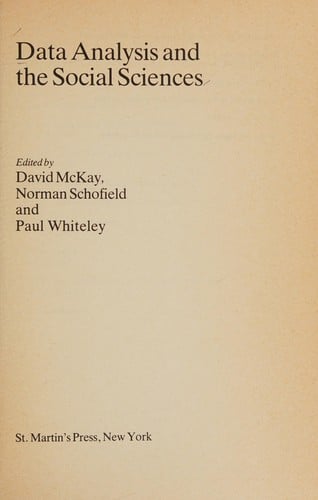 Data analysis and the social sciences