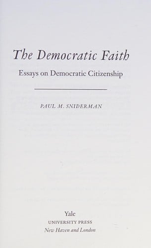 The democratic faith