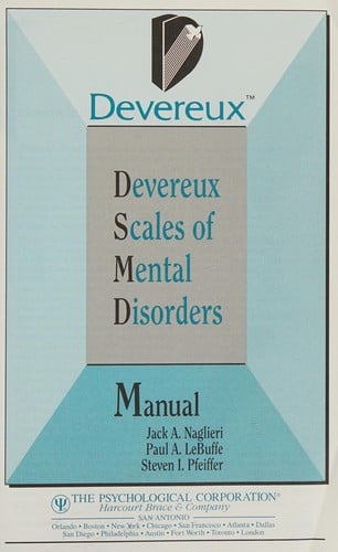 Devereux scales of mental disorders, manual