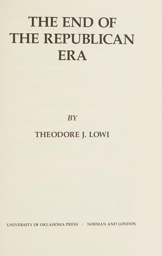 The end of the republican era