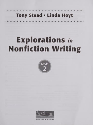 Explorations in nonfiction writing