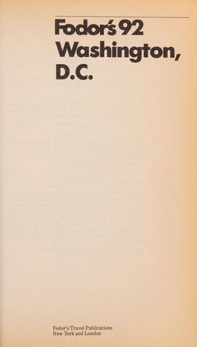 Fodor's Washington D.C. 248 0 10
