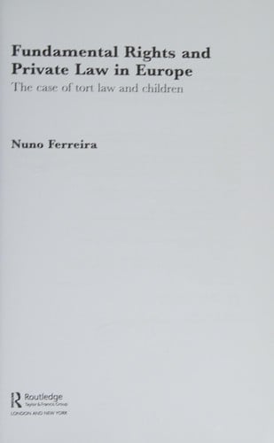 Fundamental rights and private law in Europe