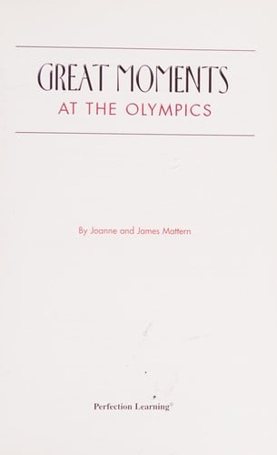 Great Moments At The Olympics