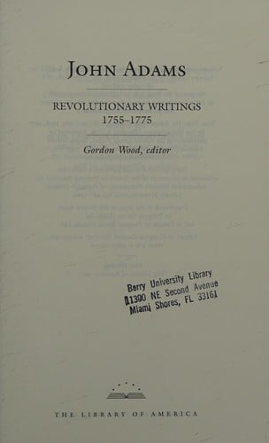 Revolutionary Writings, 1755-1775