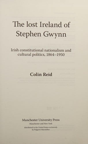 The lost Ireland of Stephen Gwynn