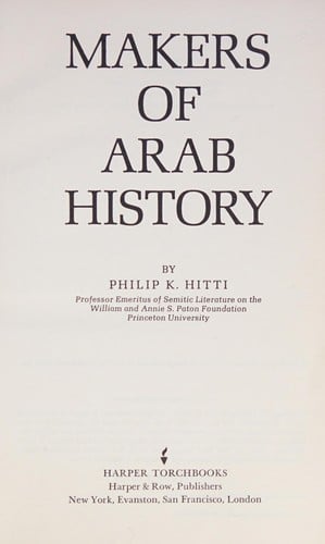 Makers of Arab history,