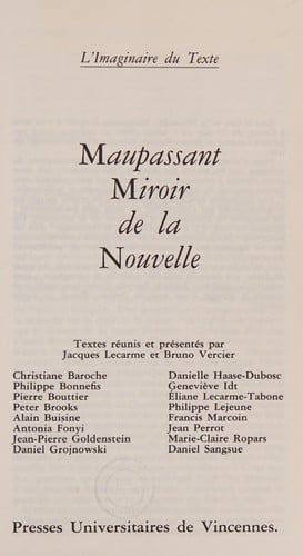 Maupassant miroir de la nouvelle