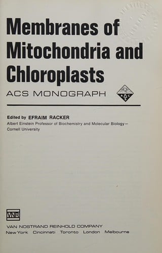 Membranes of mitochondria and chloroplasts