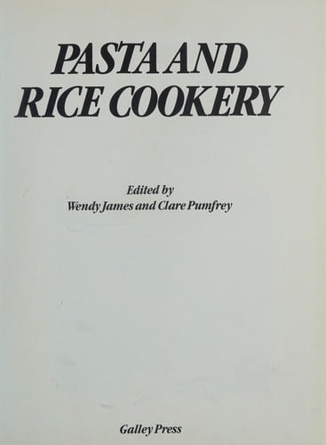 Pasta and rice cookery