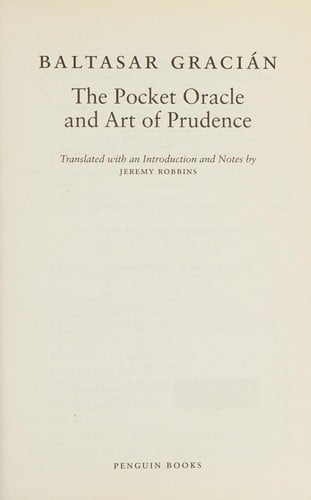 The pocket oracle and art of prudence