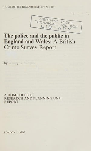 The police and the public in England and Wales