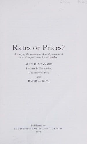 Rates or prices