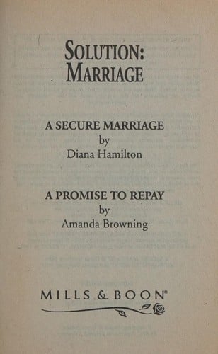 Solution, Marriage