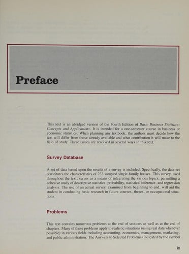 A First Course in Statistics for Business and Economics