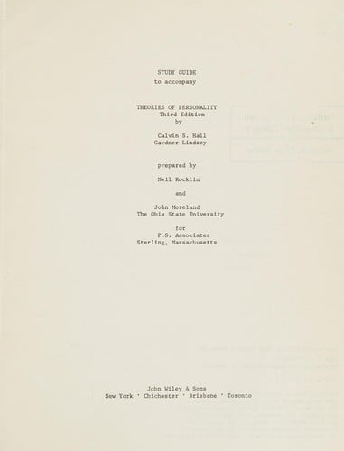 Study Guide to Accompany