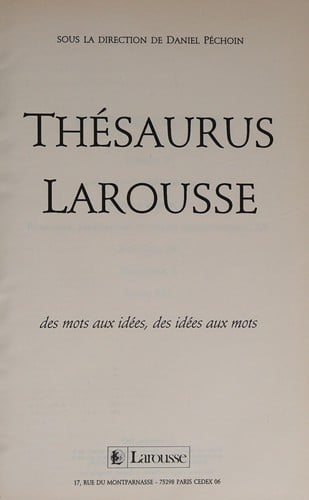 Thésaurus Larousse