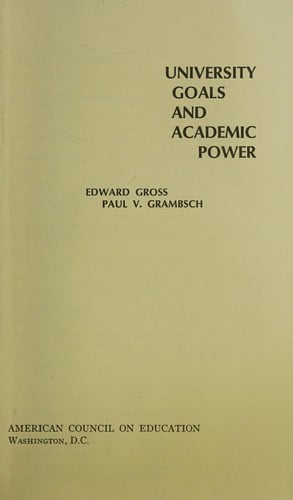 University goals and academic power