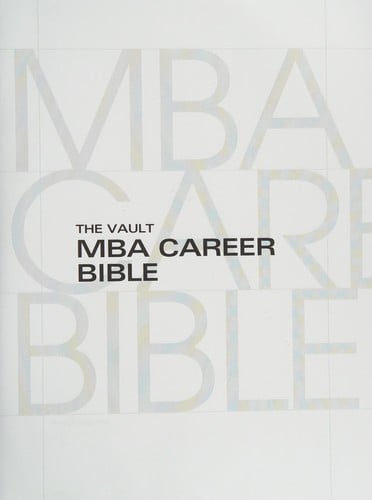 The Vault MBA career bible