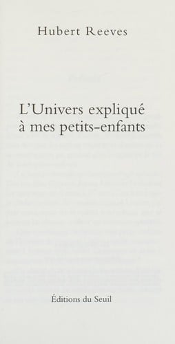 L'univers expliqué à mes petits-enfants
