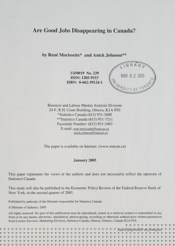 Are good jobs disappearing in Canada?