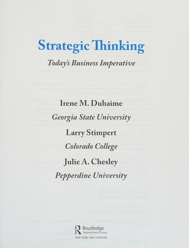 Strategic thinking