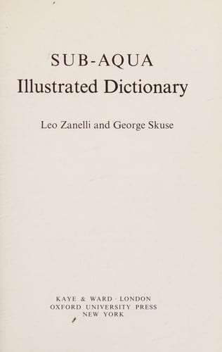 Sub-aqua illustrated dictionary