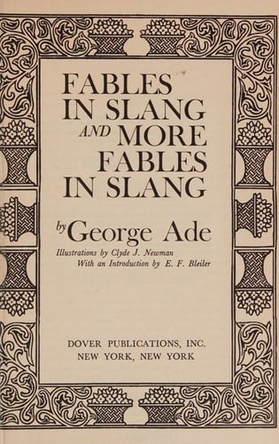 Fables in Slang and More Fables in Slang