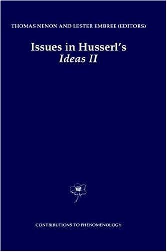 Issues in Husserl's ideas II