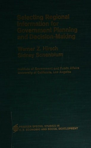 Selecting regional information for government planning and decision-making