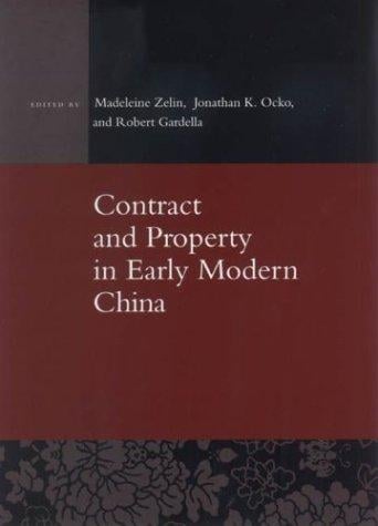 Contract and property in early modern China