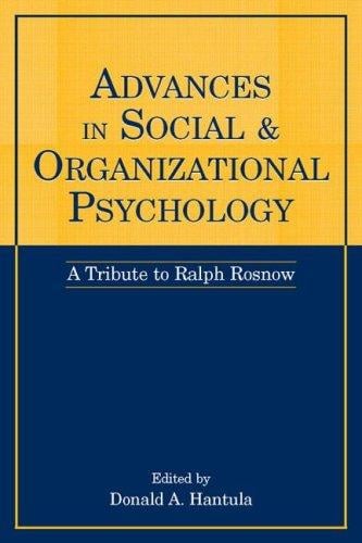 Advances in social and organizational psychology
