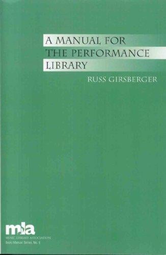 A Manual for the Performance Library (Mla Basic Manual Series)