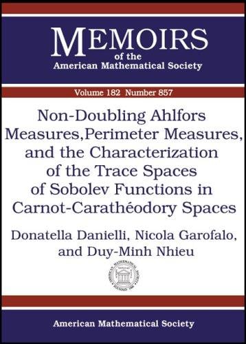 Non-doubling Ahlfors measures, perimeter measures, and the characterization of the trace spaces of Sobolev functions in Carnot-caratheodory spaces
