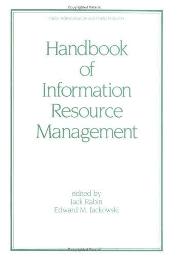 Handbook of information resource management