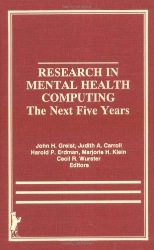 Research in mental health computing--the next five years