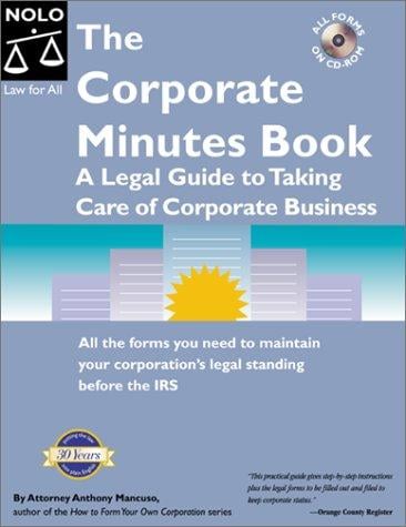 The corporate minutes book