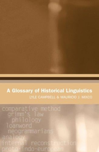 A glossary of historical linguistics