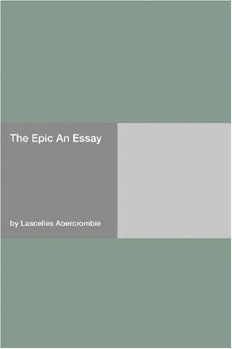 The Epic An Essay