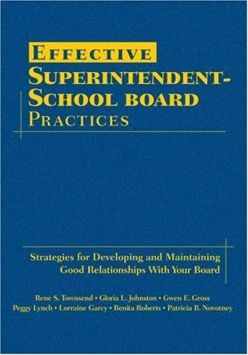Effective superintendent-school board practices
