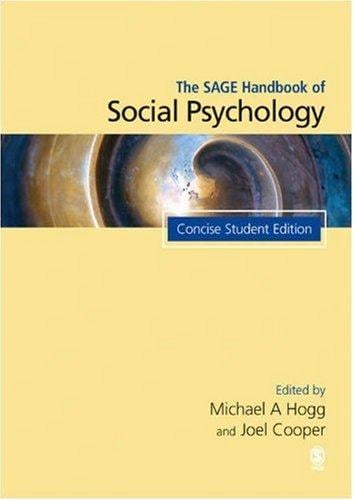 The Sage handbook of social psychology
