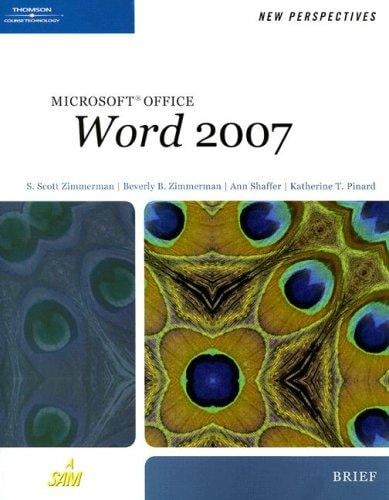 New perspectives on Microsoft Office Word 2007