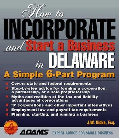 How to incorporate and start a business in Delaware