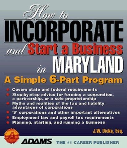 How to incorporate and start a business in Maryland
