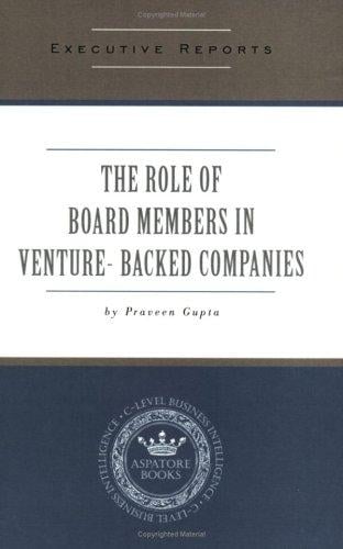 The role of board members in venture-backed companies