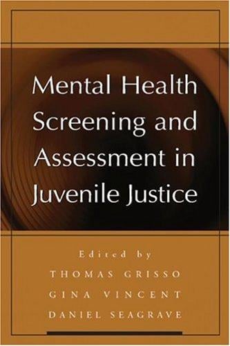 Mental health screening and assessment in juvenile justice