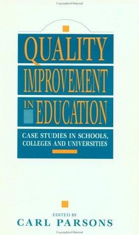 Quality improvement in education