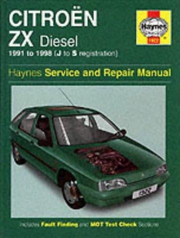 Citroen ZX Diesel (1991-1998) Service and Repair Manual