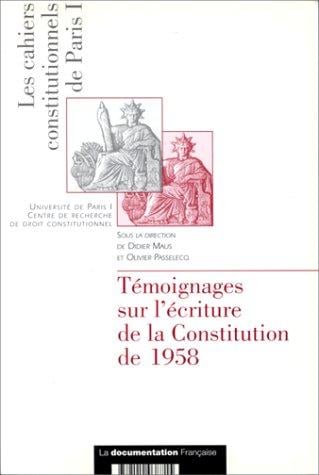 Témoignages sur l'écriture de la Constitution de 1958 autour de Raymond Janot